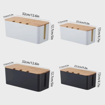 Grote Kabel Organizer Box met Houten Deksel - Orde in Snoere, Auto-onderdelen, Verzenden, Nieuw