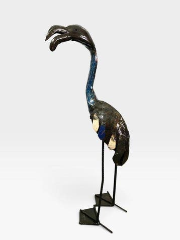 Decoratief ornament - Blue Flaming - Direct uit Afrika!