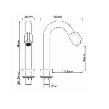 Fonteinset BWS Solid Surface Met Handdoekhouder Rechts Wit, Ophalen of Verzenden, Nieuw