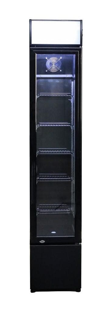 Smalle Glasdeur Koelkast 105L – Zwart, Nieuw in verpakking, Koelen en Vriezen