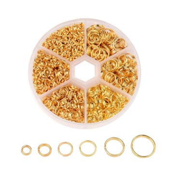 1 doosje splitringetjes mix 4~10 mm – dikte 1~1.3 mm – g, Ophalen of Verzenden, Nieuw, Kraal