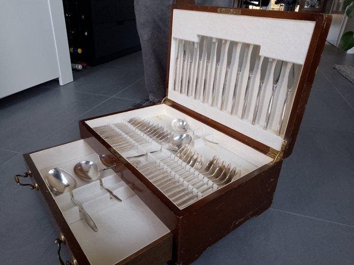 GERO - Bestekset voor 6 personen (6) - .925 zilver, Antiek en Kunst, Antiek | Goud en Zilver