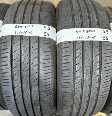2x 225-55-18 Goodyear Zomer 2x 5.5mm €55 Per Band 225 55 18, Ophalen, 18 inch, Gebruikt, Band(en)