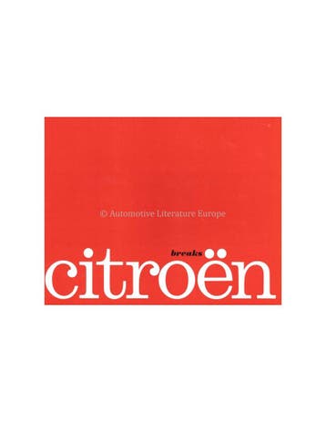 1963 CITROEN DS 19 BREAKS BROCHURE NEDERLANDS, Nieuw, Author