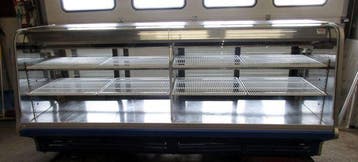 Koelvitrine / Gebaksvitrine – B253 x D84 x H112 cm – met, Gebruikt