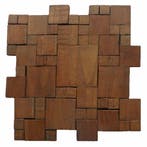 Mozaïek Hout Square Random Old Teak (P 02) 30X30 Cm (Prijs, Ophalen of Verzenden, Nieuw