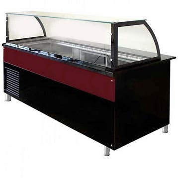 Luxe gekoeld buffet 200 cm | Zwart graniet | Bordeaux | Sala, Nieuw in verpakking