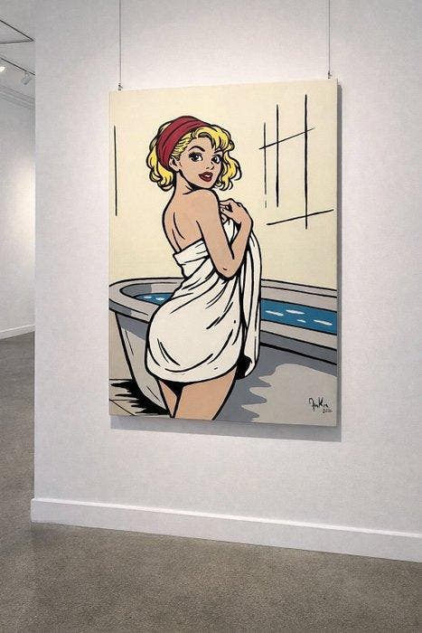 JuKa - Intimate Glance Back, Antiek en Kunst, Kunst | Schilderijen | Modern