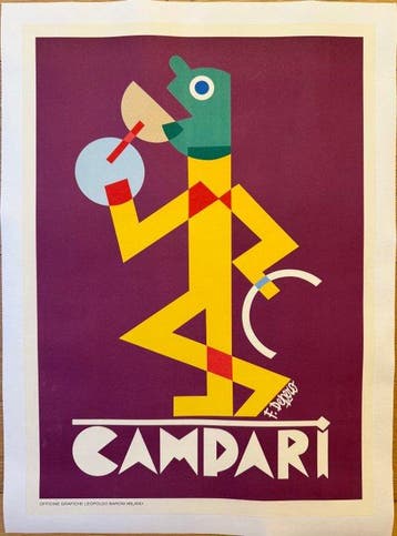 DEPERO (AFTER) - Poster Pubblicitario- BITTER CAMPARI -