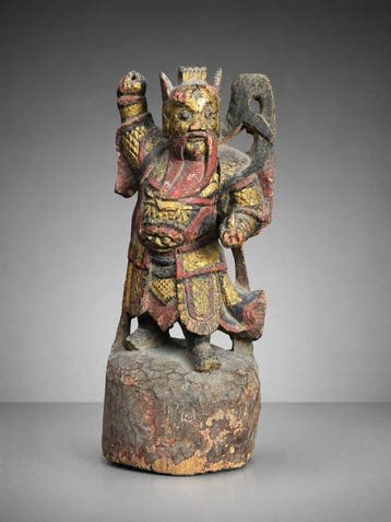 Divinité Guerrière - Dynastie Qing - Hout - China - Qing