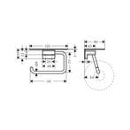 Toiletrolhouder Met Planchet HansGrohe AddStoris Geborsteld, Ophalen of Verzenden, Nieuw