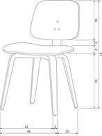 vtwonen Classic Eetkamerstoel - Notenhout - Zwart/walnoot, Huis en Inrichting, Overige Huis en Inrichting, Verzenden, Nieuw