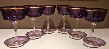 ISMIE LUX - Drinkservies (6) - luxe paarse champagnefluiten