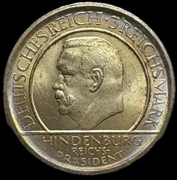 Duitsland, Weimar Republiek 3 Reichsmark 1929 E / 10th