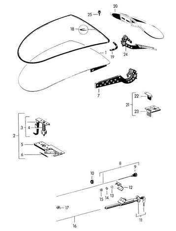 Motorkapafdichting. Porsche 356 1950-1965, Verzenden, Nieuw