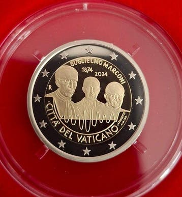 Vaticaan. 2 Euro 2024 Guglielmo Marconi Proof (Zonder