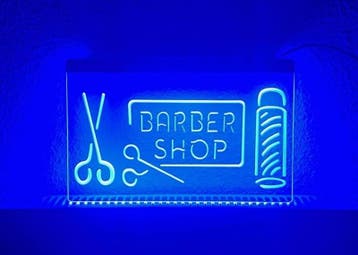 Kapsalon kapper barber neon bord lamp LED verlichting lichtb, Verzenden, Nieuw