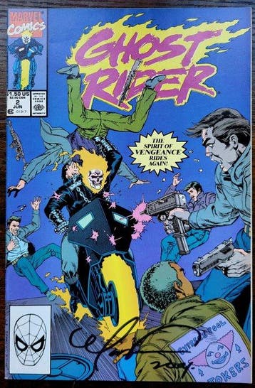 Lot 3 comics signed Ghost Rider Vintage 1990-1991 Key Issue, Nieuw