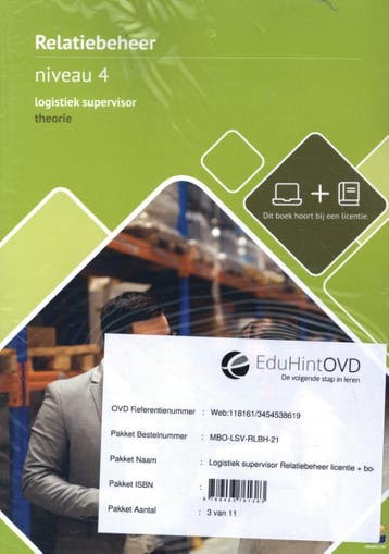 Relatiebeheer Niveau 4 logistiek supervisor Th 9789463761383, Boeken, Verzenden, Zo goed als nieuw