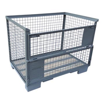 Gitterbox GB002 UIC norm nieuw grijs 1240 x 835 x 970 mm, 100 cm of meer, 60 cm of meer, 50 cm of meer, Nieuw