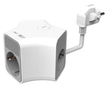 Technik Stekkerdoos Cube 3-voudig 1.4m snoer + USB-A + US..., Ophalen of Verzenden, Nieuw