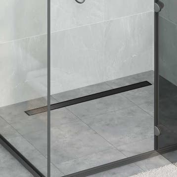 vidaXL Doucheafvoer 2-in-1 met 360° Sifon Zwart 90 cm, Doe-het-zelf en Verbouw, Sanitair, Verzenden, Nieuw