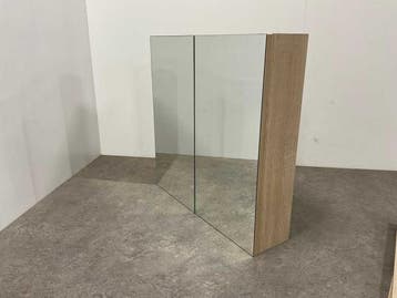 Veiling - Lavigo spiegelkast 2 deuren 60x15x60,5cm Gino eike, Nieuw