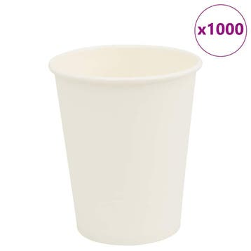 vidaXL Papieren koffiekopjes 1000 st 8oz 200 ml wit, Verzenden, Nieuw
