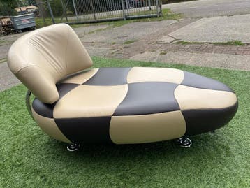 LEOLUX Kikko relax bank lounge design bank /fauteuil leer, Design, 150 tot 200 cm, Tweepersoons, Rechte bank