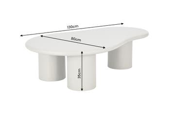Salontafel ORGANIKO 130cm greige beige - 48553, Ophalen of Verzenden, Nieuw