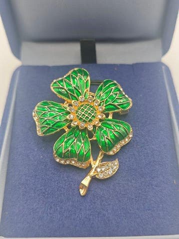Zonder minimumprijs - Broche Verguld, Zilver, Sterling