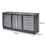 Werkbank set met MDF werkblad met RVS plaat omkleed,, Doe-het-zelf en Verbouw, Werkbanken, Ophalen of Verzenden, Nieuw