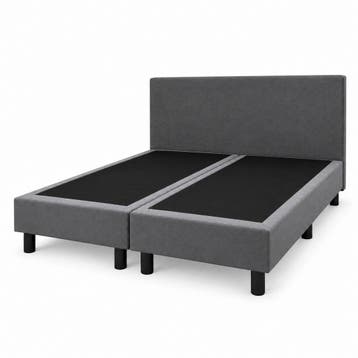 Budget Boxspring Grijs Zonder Matras, Verzenden, Nieuw, Grijs, Modern