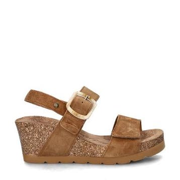 Panama Jack Valle sleehak voor dames in het Cognac, Overige kleuren, Verzenden, Nieuw, Sandalen of Muiltjes