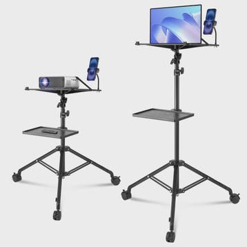 Verstelbare Projector Statief met Telefoonhouder en Dienblad, Verzenden, Nieuw