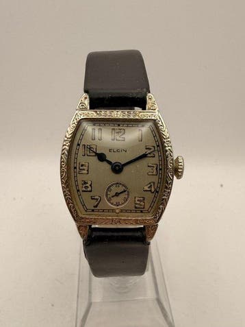 Elgin Watch Company - Art Deco Sub-Second - 14k White Gold, Nieuw