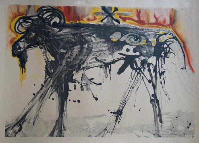 Salvador Dali (1904-1989) - The Ram - (Hommage to Gerrit, Antiek en Kunst, Antiek | Overige Antiek