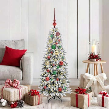 vidaXL Kunstkerstboom Wit 120 cm PVC en Plastic en Staal en, Verzenden, Nieuw