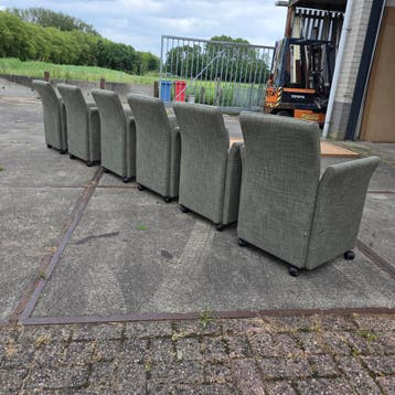 6x ZEER NETTE nieuw gestoffeerde FAUTEUIL'S merk FORA FORM (, Huis en Inrichting, Fauteuils, Ophalen of Verzenden, Nieuw
