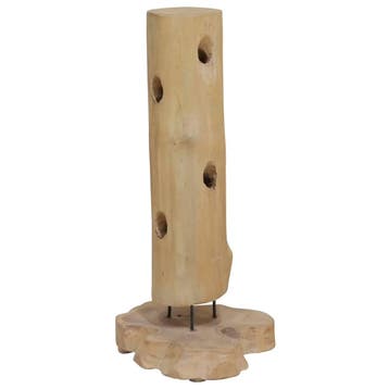 vidaXL Wijnrek voor 8 flessen 40x30x80 cm massief teakhout, Verzenden, Nieuw