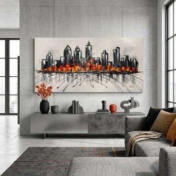 Monika Spiewak - City - Oil Painting Stretched On The Frame