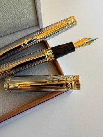 Scrikss - Exklusives Heritage Schreibgeräte-Set, Gold-Chrom, Nieuw