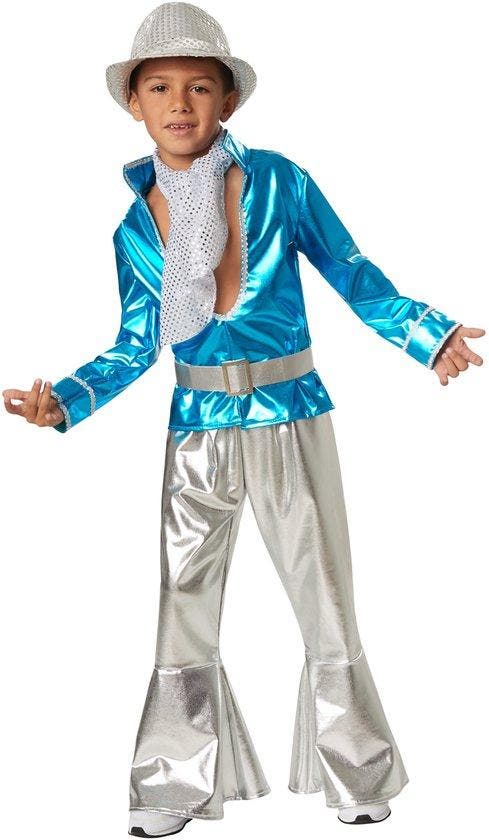 2dekans | dressforfun - Disco boy 140 (9-10j) -, Hobby en Vrije tijd, Feestartikelen, Zo goed als nieuw, Ophalen of Verzenden