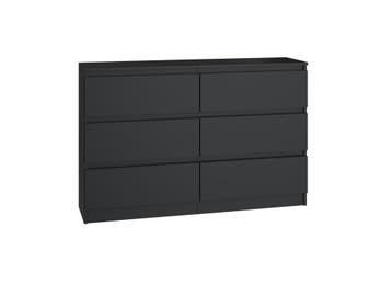 Ladekast  zwart - 120cm (Slaapkamer), Huis en Inrichting, Kasten | Ladekasten, 1 of 2 laden, Verzenden, Nieuw, Overige houtsoorten
