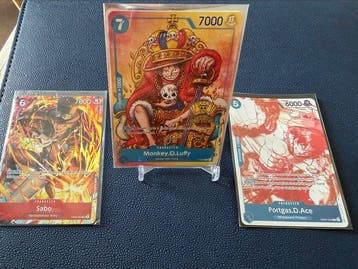 Bandai - 3 Card - One Piece - Monkey D. Luffy, Nieuw