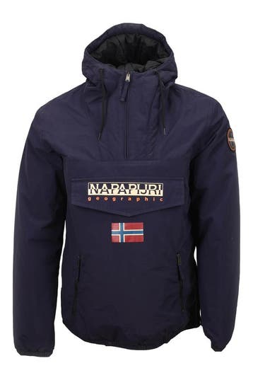Napapijri Jas in maat S Blauw, Kleding | Heren, Verzenden, Zo goed als nieuw, Blauw, Napapijri