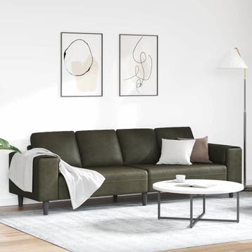 vidaXL Woonkamer Bank Legergroen 250 x 77 x 76 cm, Verzenden, Nieuw, Kunststof, Minder dan 150 cm