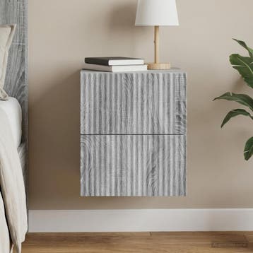 vidaXL Wandbeugel Bedkast Grijs sonoma 33 x 34,5 x 40 cm, Minder dan 45 cm, Verzenden, Nieuw, Minder dan 55 cm