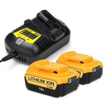 Startset: 2x DeWalt DCB184 XR Li-ion, 123accu huismerk, Verzenden, Nieuw