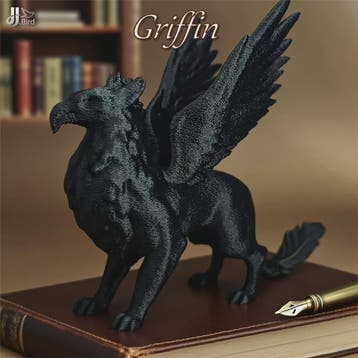 Gothic Griffin Beeld - Duistere Mythologische Creatuur Decor